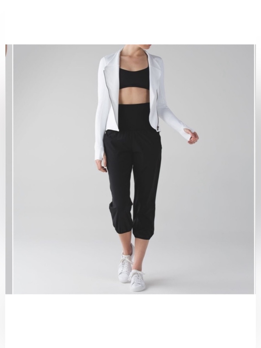 Lululemon Om Foldover Pants Black size 6 ankle cropped harem